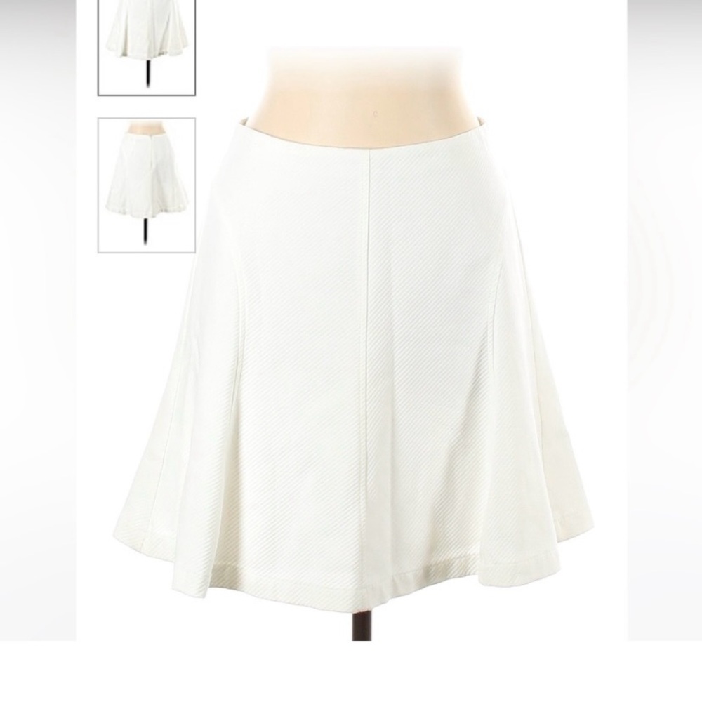 SOLD Nanette Lepore white Pleated A-line Mini Skirt